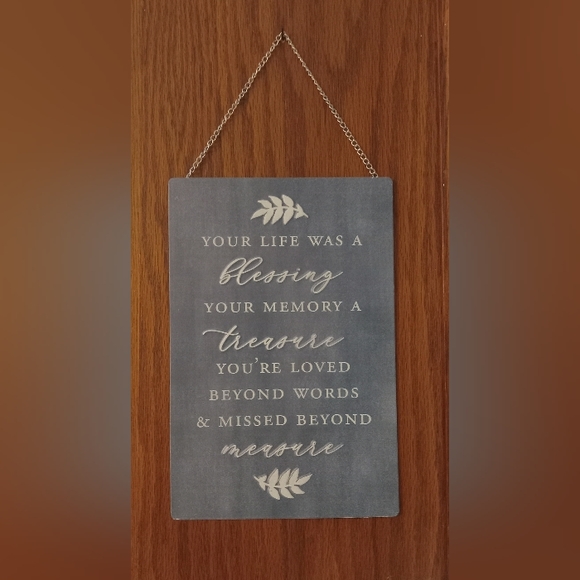 Sentimental Metal Memorial Sign - Picture 2 of 4